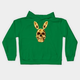 Golden Magic SKULL Rabbit | Missing Tooth Acid Bunny Skull Psychedelic POPART & Design by Tyler Tilley (tiger picasso) Kids Hoodie